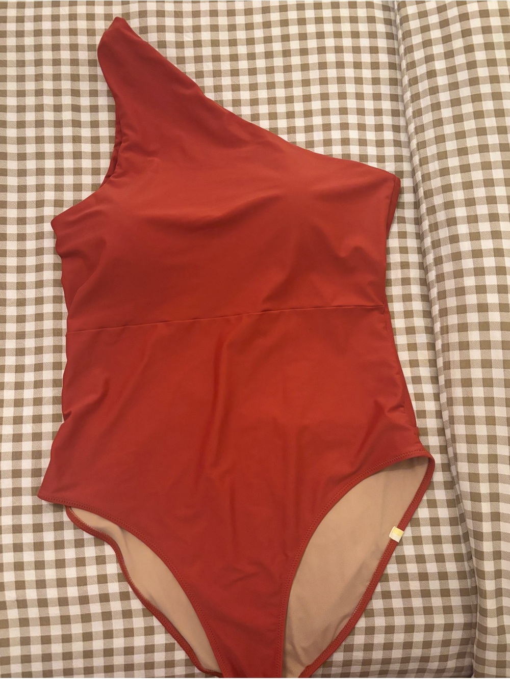 Summersalt One Shoulder Wrap One Piece Swimsuit Coral Red Size 12 Large